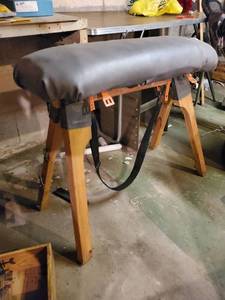 lot 6261 image: Leather Padded Sawhorse