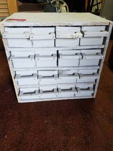 lot 6298 image: 12 draw screw cabinet