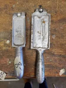 lot 6331 image: Lot of 2 Lead Molds for Making Weights
