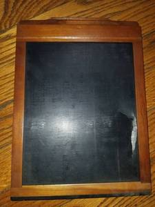lot 7564 image: Smaller Glass Dry Frame Film holder. Black.