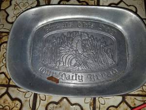 lot 7617 image: Give us this Day Our Daily Bread. Small Platter