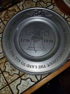 lot 7620 image: Liberty Bell Silver Decorative Plate
