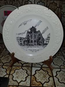 lot 7622 image: Westport Methodist Church Plate with Stand