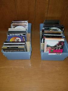 lot 7699 image: Lot of 2 Cd Plastic Bins. With Cds