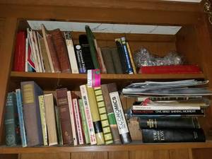lot 7705 image: Lot of Miscellaneous Books. Top 2 Shelves