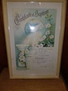 lot 7745 image: Certificate of Baptism. KC Native