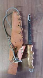 lot 7753 image: Handmade Sheath and Small Hand Saw