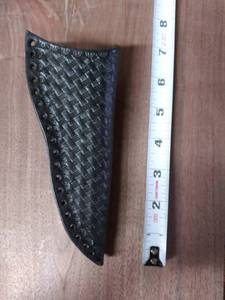 lot 7776 image: Black Basket Weave Unfinished with Belt Clip