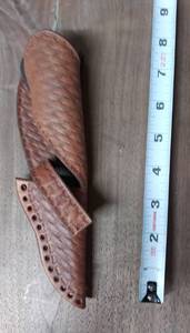 lot 7778 image: Unfinished Brown Basket Weave Sheath