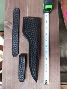 lot 7780 image: Leather Sheath Unfinished 3 Pieces