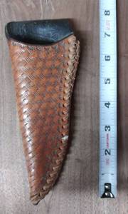 lot 7783 image: Brown Leather Basket Weave Sheath