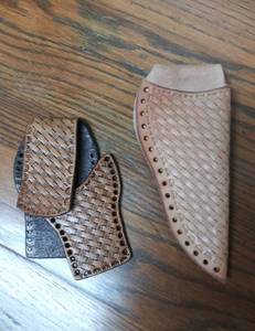 lot 7784 image: Lot of Small Leather Sheath Cutouts