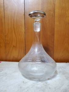 lot 7799 image: Glass Etched Decanter