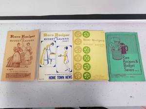 lot 1448 image: Rare recipes and budget Savers volumes 1 through 4