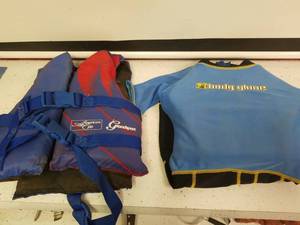 lot 1460 image: child life jacket and little boys swimming suit