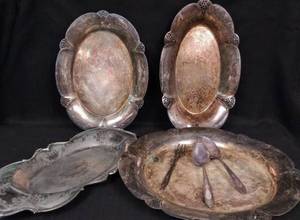 lot 102 image: Silver Plated Lot  7 Pieces
