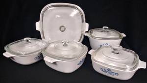 lot 107 image: Vintage Corning Ware Lot  w Lids