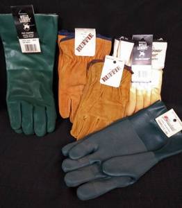 lot 137 image: 5 New Pair of Mens Work Gloves  Sz Lrg & XL