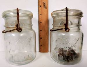 lot 146 image: 2 Ball Jars w Lids  Bonus