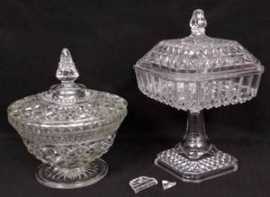 lot 153 image: 2 Elegant Vintage Candy Dishes