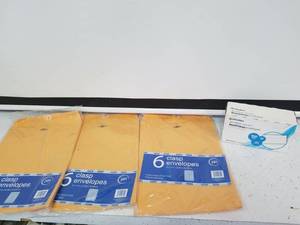 lot 1481 image: OfficeMax business envelopes 100 count and 3 packs of 6 clasp envelopes 9 by 12 size