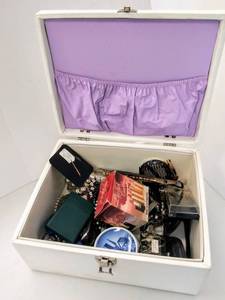 lot 219 image: Vintage Catch-All Case & Contents  Watches, Glasses...Something for Everyone