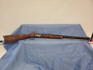 lot 10 image: Black Powder Rifle- Believed To Be 50 Caliber-  Wall Hanger Or Clean Up And Fire Away
