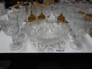 lot 731 image: Large Lot of Cut Glassware
