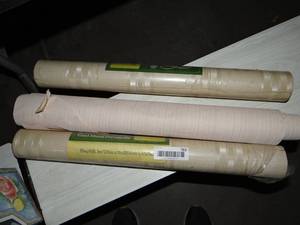 lot 763 image: 3 Rolls Prepasted Vinyl Wallpaper