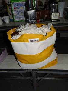 lot 806 image: Beach Tote of Lace Table Covers