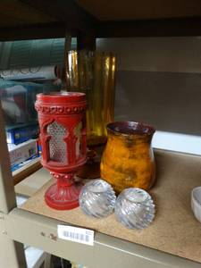 lot 820 image: Lot of Candle Holders and Vases