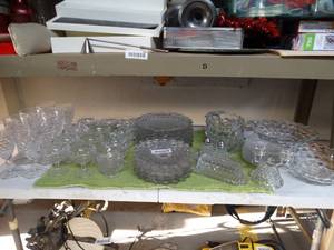 lot 829 image: Large Set of Matching Cut Glass Dinnerware
