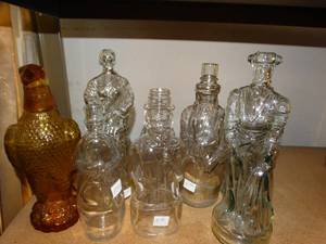 lot 852 image: Decorative Glass Bottles