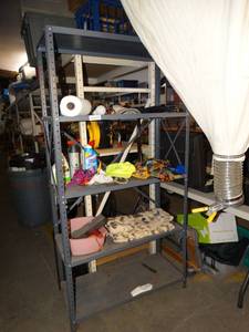 lot 893 image: Metal Shelf w Contents