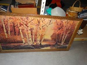 lot 904 image: Large Framed Vintage Picture