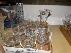 lot 931 image: Very Nice Lot of Stemware and Candle Holders