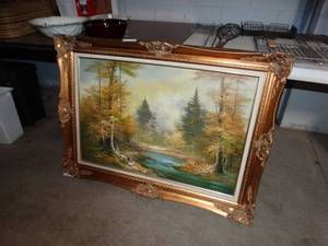 lot 959 image: Large Vintage Framed Picture