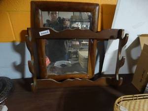 lot 963 image: Mirror and Gun Rack