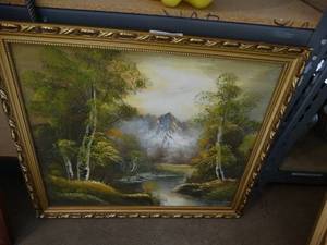 lot 985 image: Large Vintage Framed Picture