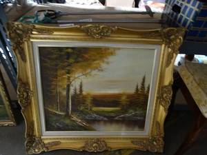 lot 987 image: Large Vintage Framed Picture