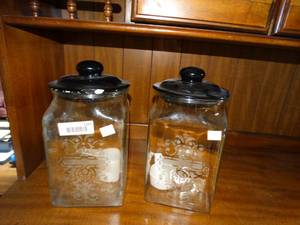 lot 1163 image: Pair of Glass Canisters