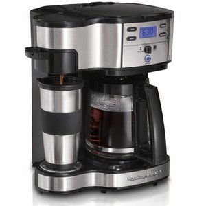 lot 3 image: Refurbished Hamilton Beach 2 Way Brewer Coffeemaker