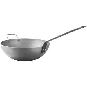 lot 4 image: Mauviel Made In France MSteel Black Steel Wok, 11.8, Steel