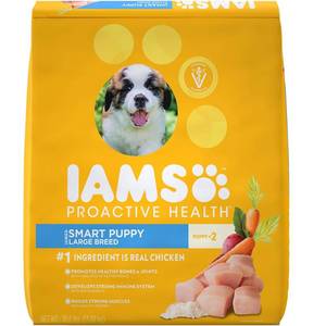 lot 39 image: Iams ProActive Health Smart Puppy Large Breed Premium Puppy Food 30.6 lbs