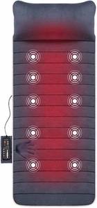 lot 28 image: SNAILAX Memory Foam Massage Mat with Heat, 6 Therapy Heating pad
