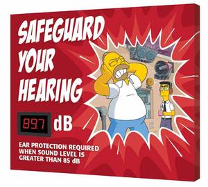 lot 41 image: The Simpsons Decibel Meter Sign