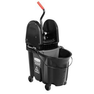 lot 75 image: Rubbermaid Commercial WaveBrake 2.0 35 QT Down-Press Mop Bucket and Wringer