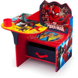 lot 167 image: Delta Children Marvel Spider-Man Chair Desk with Storage Bin