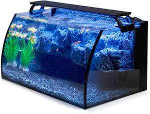 lot 126 image: Hygger Horizon 8 Gallon LED Glass Aquarium