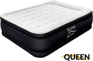 lot 127 image: King Koil Queen Air Mattress With Built-in Pump - Best Inflatable Airbed Queen